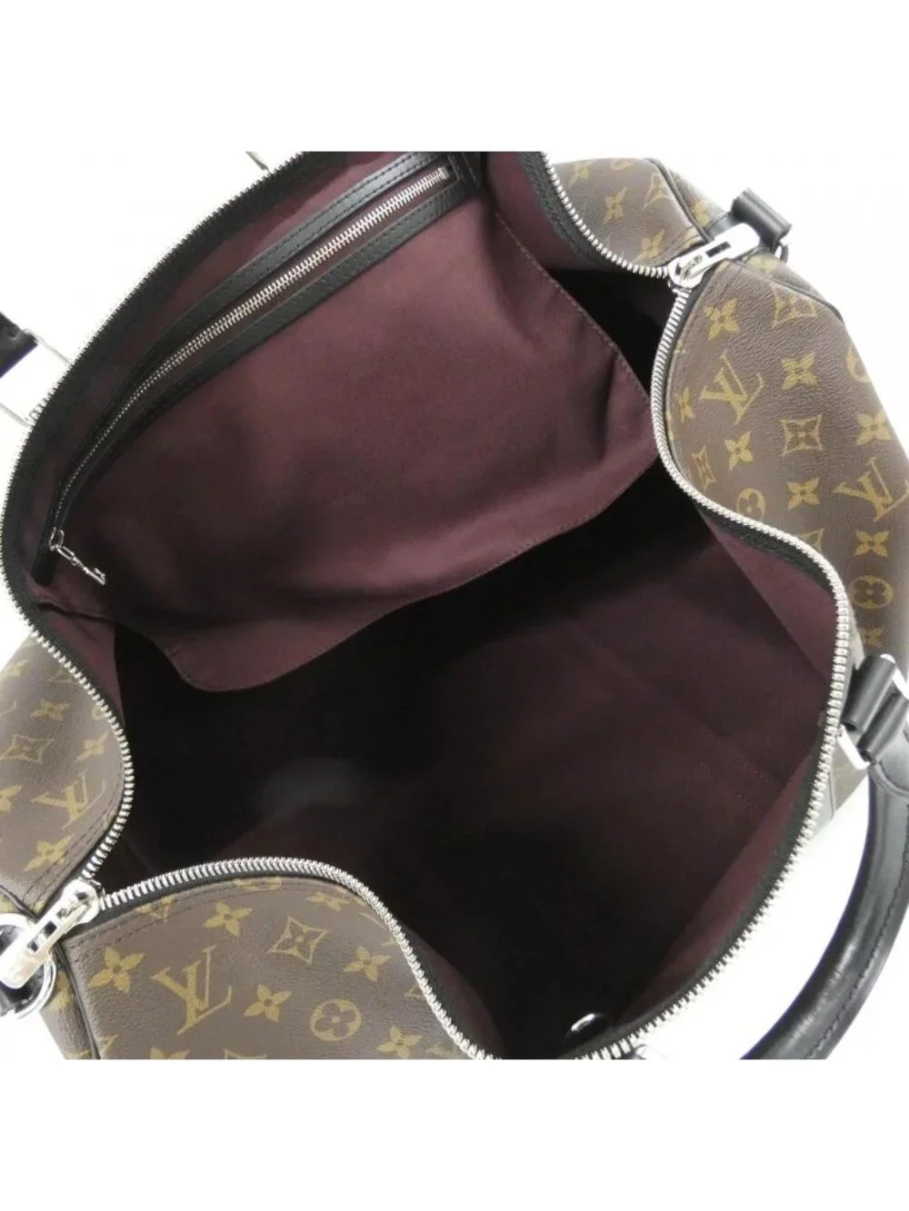 Louis Vuitton Monogram Macassar Keepall Bandouliere 55 Boston Bag